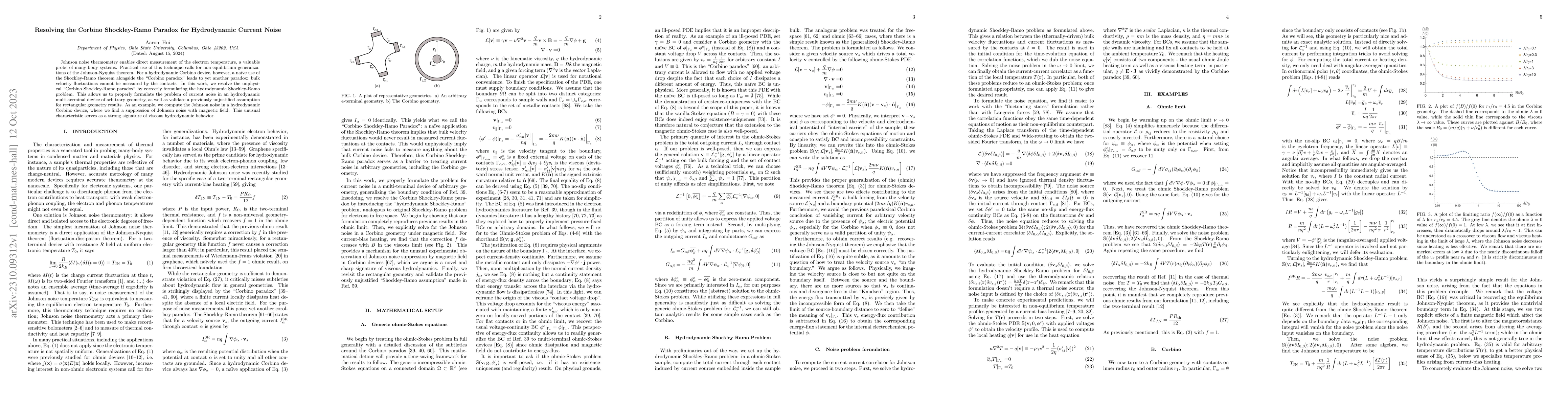 Thumbnail for Resolving the Corbino Shockley-Ramo Paradox for Hydrodynamic Current
  Noise