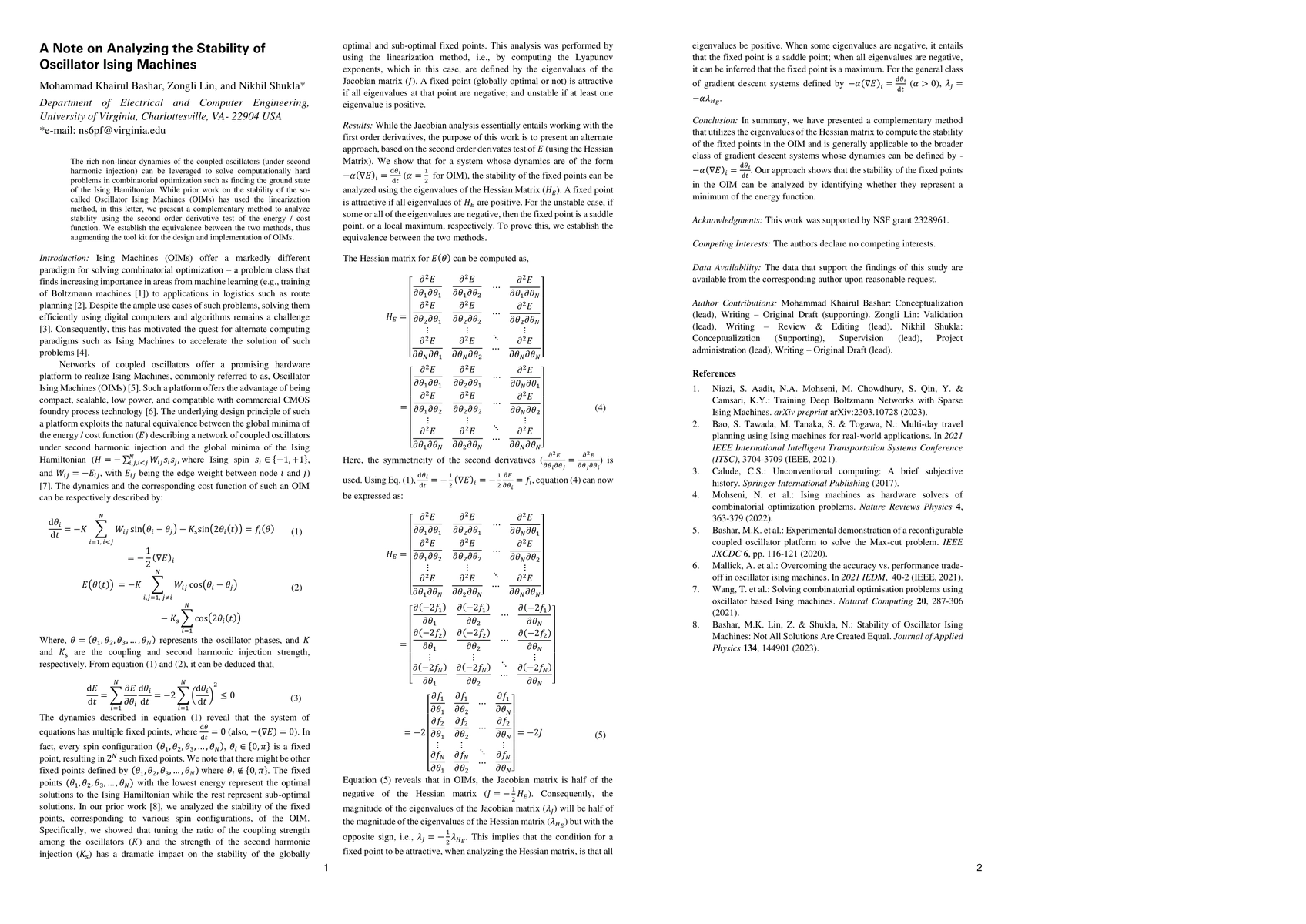 Thumbnail for A Note on Analyzing the Stability of Oscillator Ising Machines