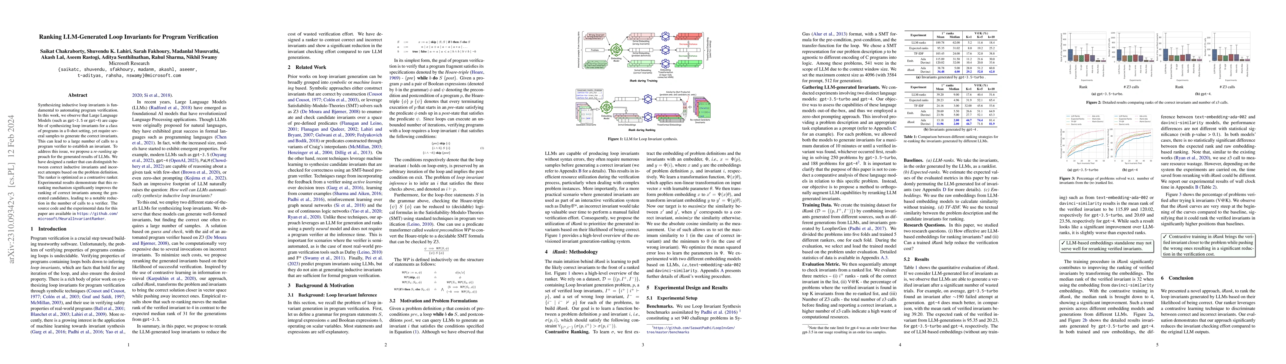 Thumbnail for Ranking LLM-Generated Loop Invariants for Program Verification