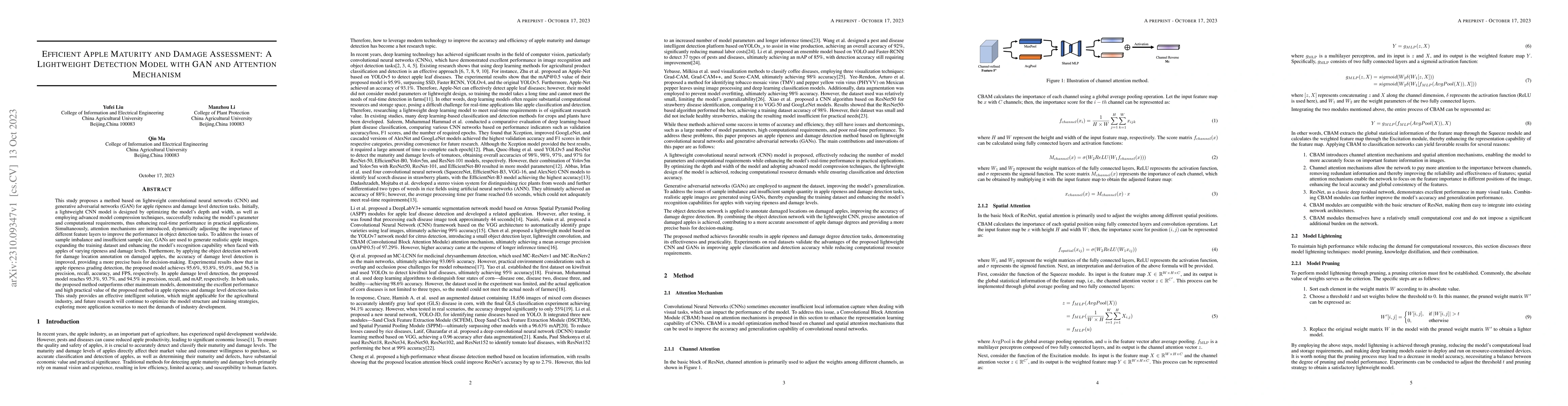 Thumbnail for Efficient Apple Maturity and Damage Assessment: A Lightweight Detection
  Model with GAN and Attention Mechanism