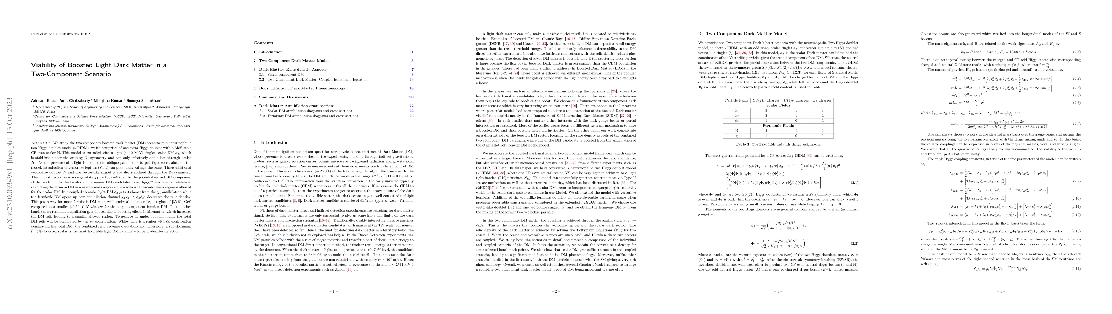 Thumbnail for Viability of Boosted Light Dark Matter in a Two-Component Scenario