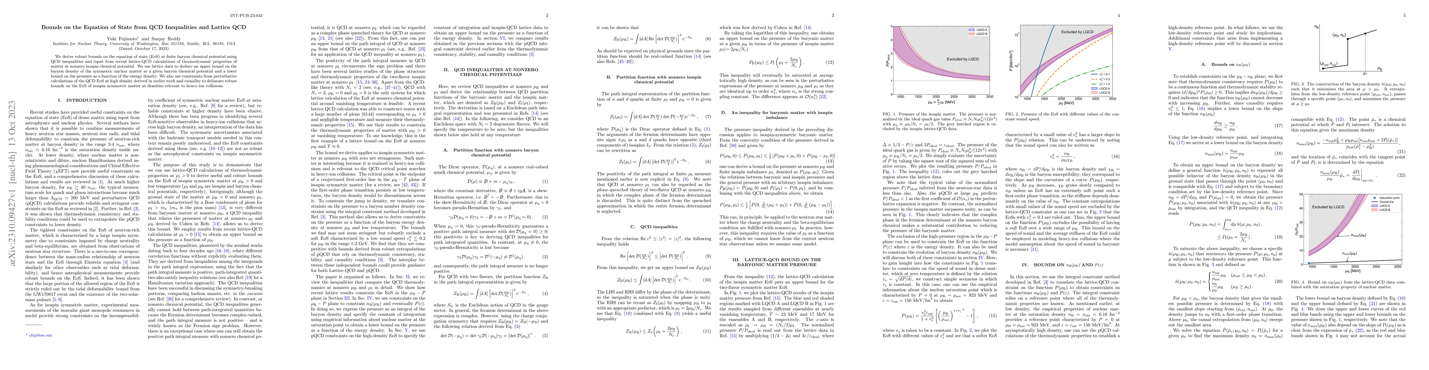 Thumbnail for Bounds on the Equation of State from QCD Inequalities and Lattice QCD