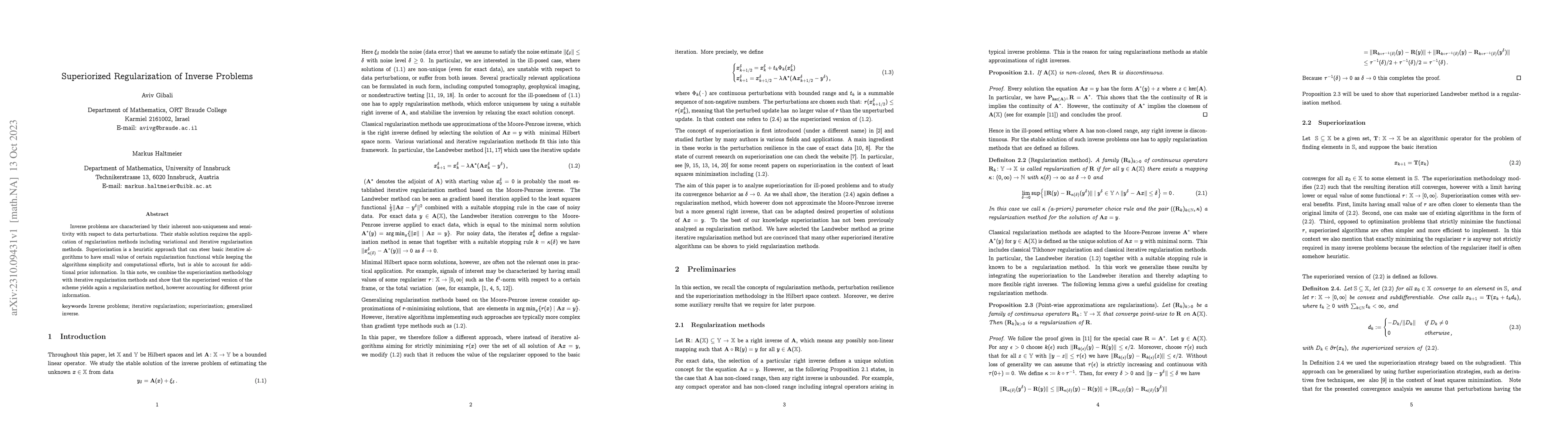 Thumbnail for Superiorized Regularization of Inverse Problems