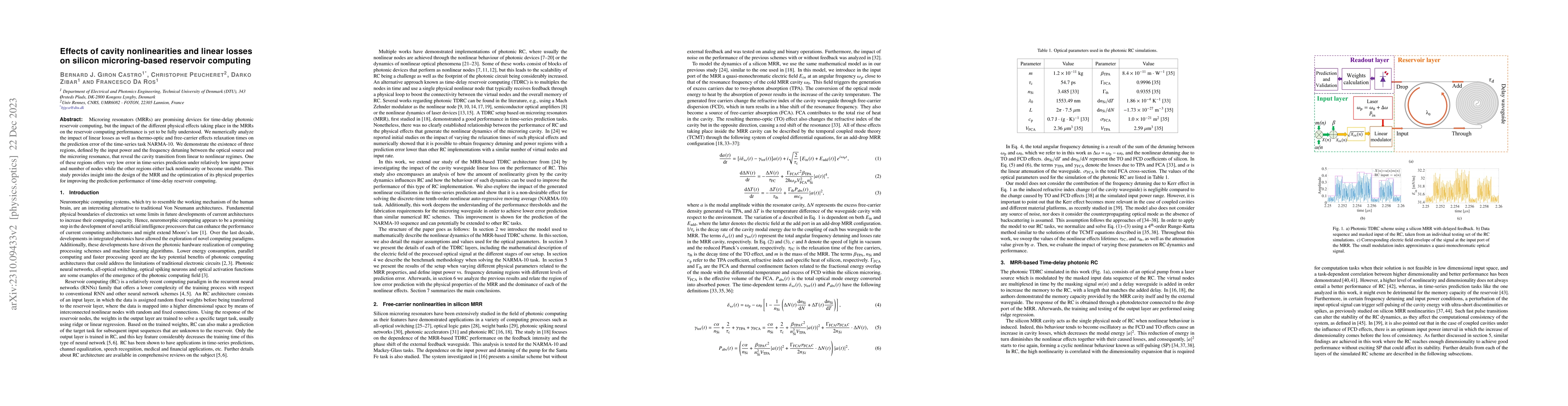 Thumbnail for Effects of cavity nonlinearities and linear losses on silicon
  microring-based reservoir computing