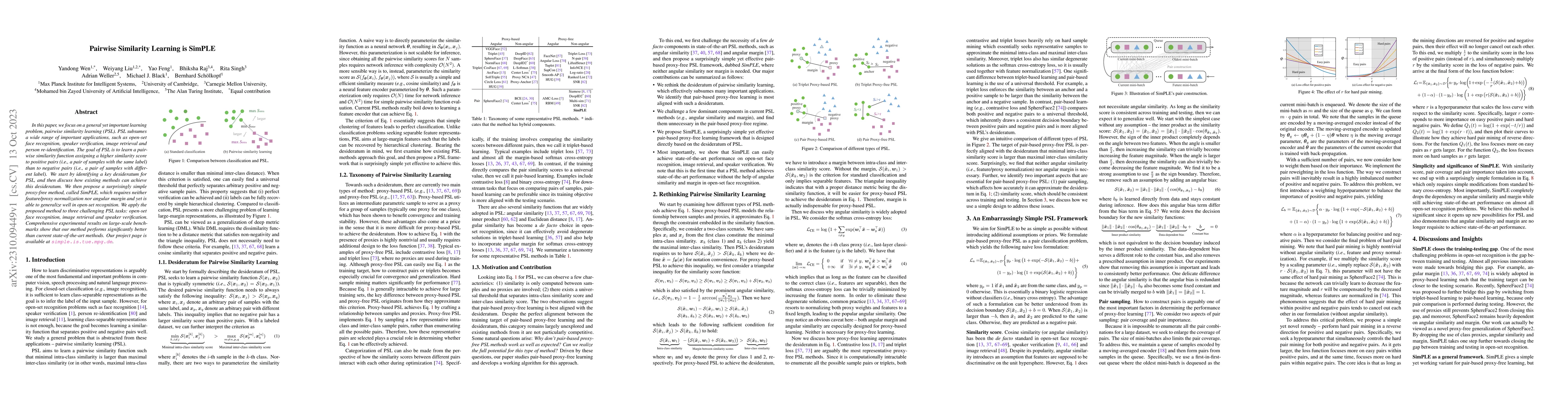 Thumbnail for Pairwise Similarity Learning is SimPLE