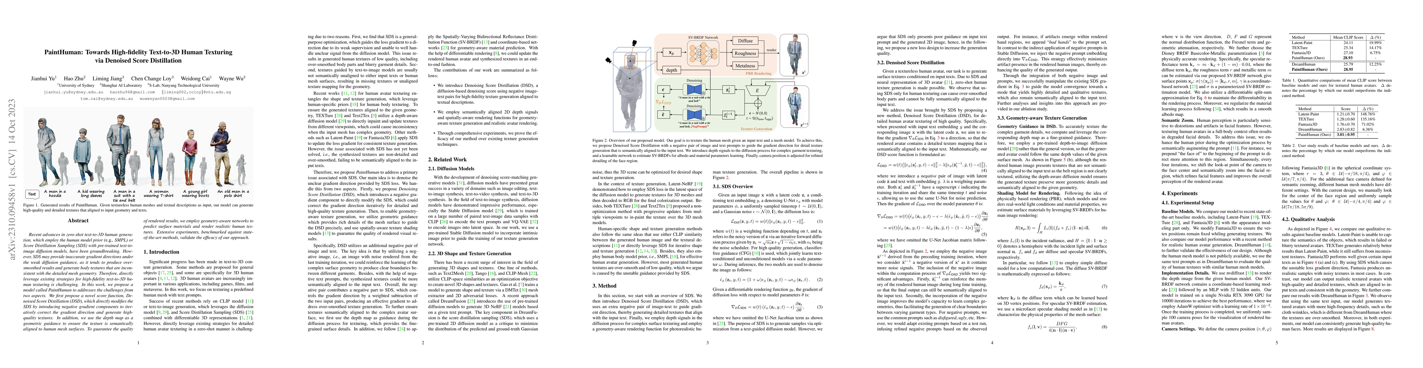 Thumbnail for PaintHuman: Towards High-fidelity Text-to-3D Human Texturing via
  Denoised Score Distillation