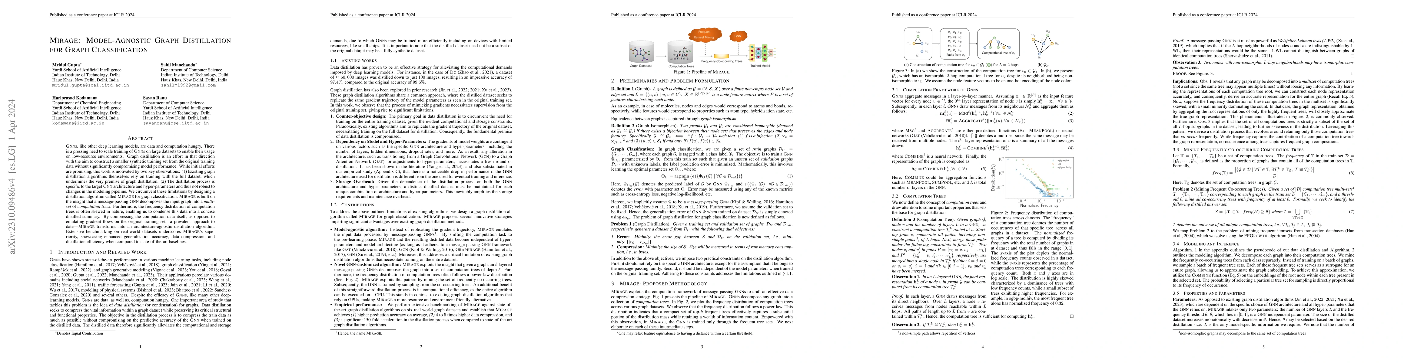 Thumbnail for Mirage: Model-Agnostic Graph Distillation for Graph Classification