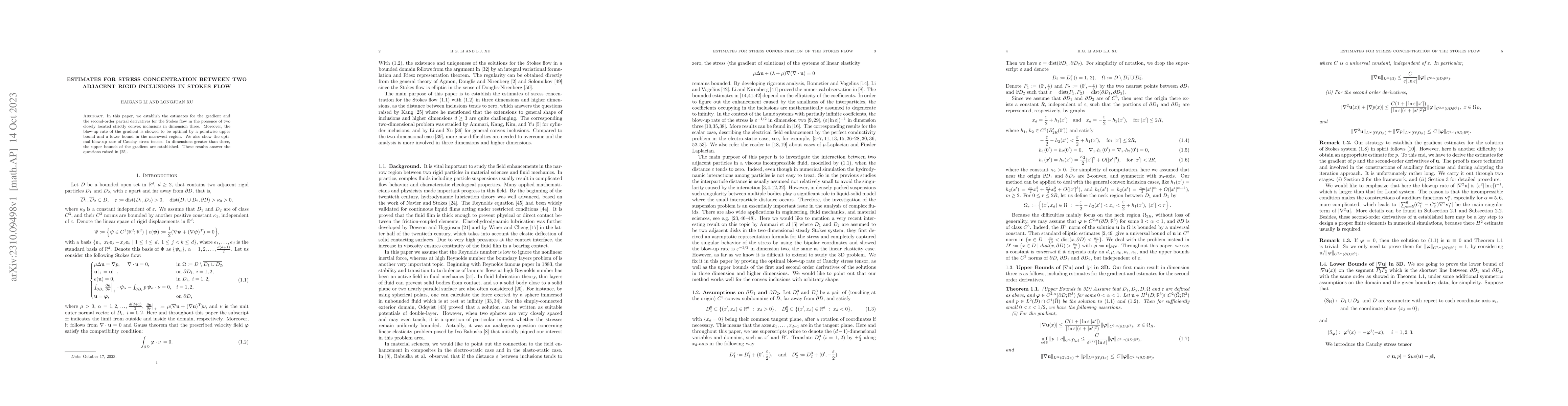 Thumbnail for Estimates for stress concentration between two adjacent rigid inclusions
  in Stokes flow