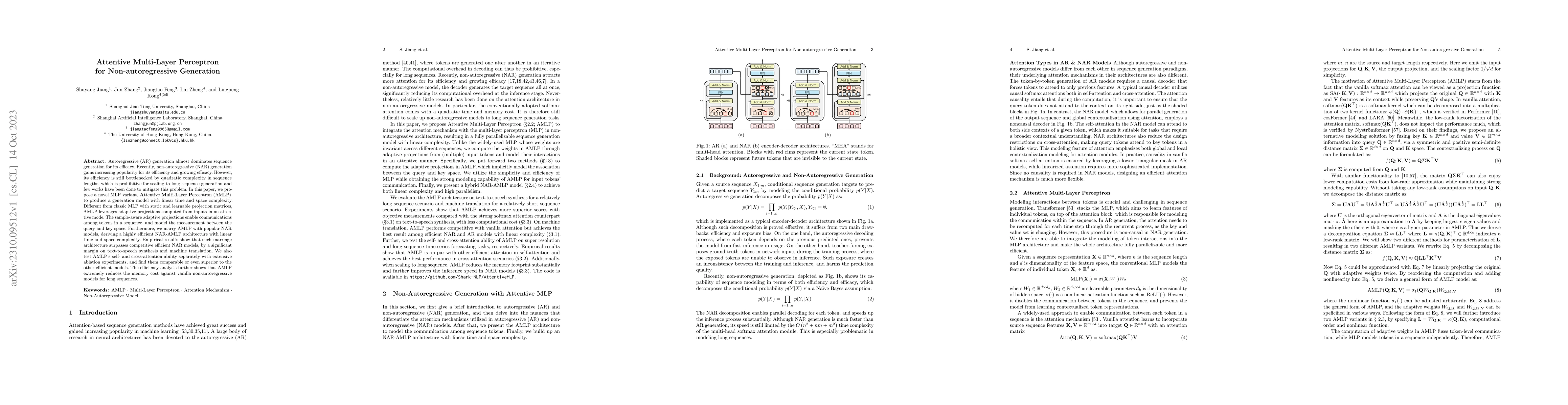 Thumbnail for Attentive Multi-Layer Perceptron for Non-autoregressive Generation
