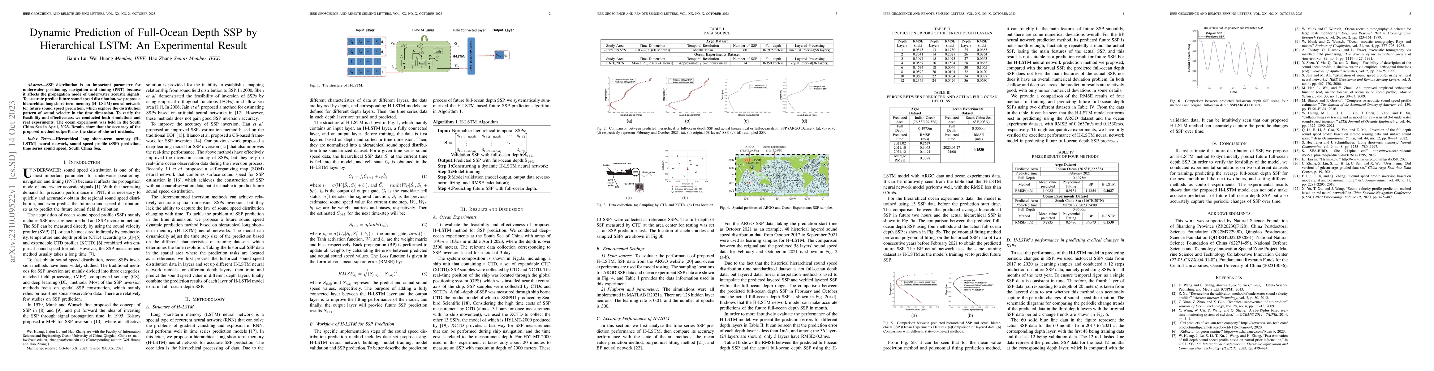 Thumbnail for Dynamic Prediction of Full-Ocean Depth SSP by Hierarchical LSTM: An
  Experimental Result