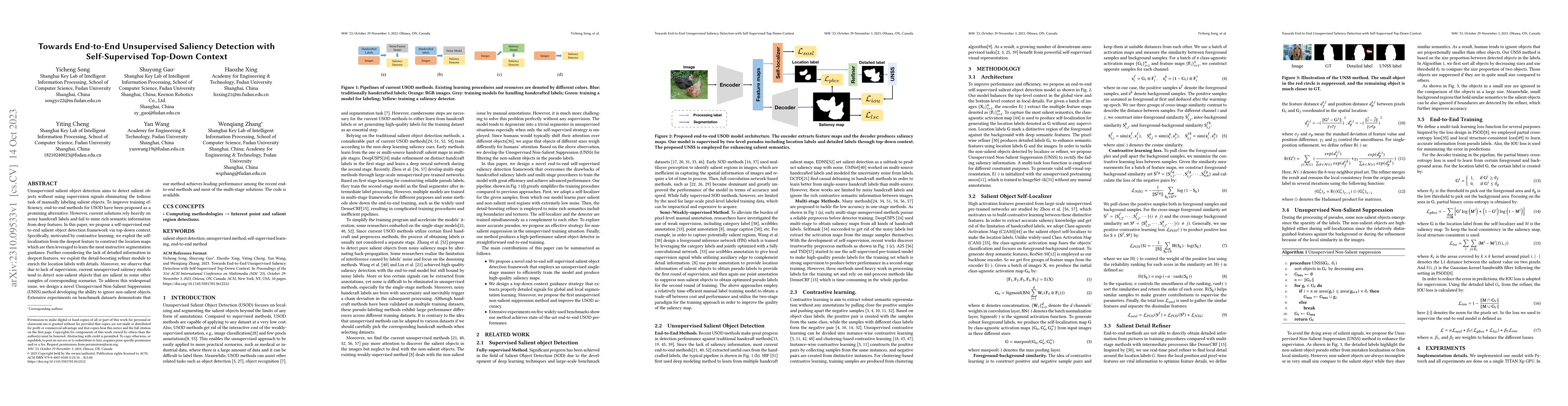 Thumbnail for Towards End-to-End Unsupervised Saliency Detection with Self-Supervised
  Top-Down Context