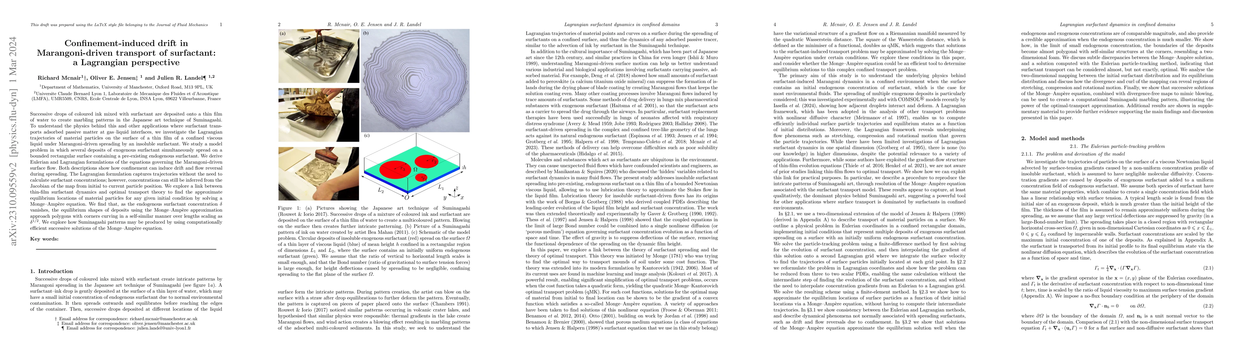 Thumbnail for Confinement-induced drift in Marangoni-driven transport of surfactant: a
  Lagrangian perspective