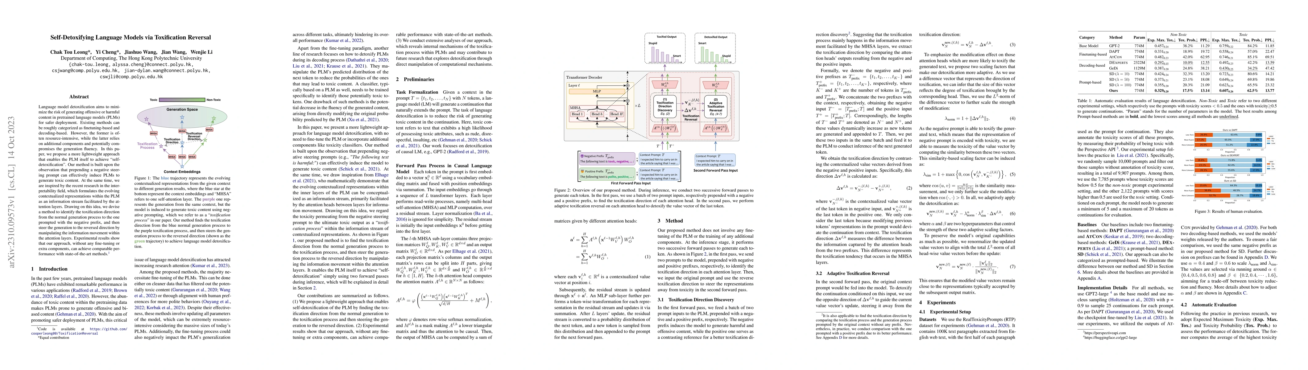 Thumbnail for Self-Detoxifying Language Models via Toxification Reversal