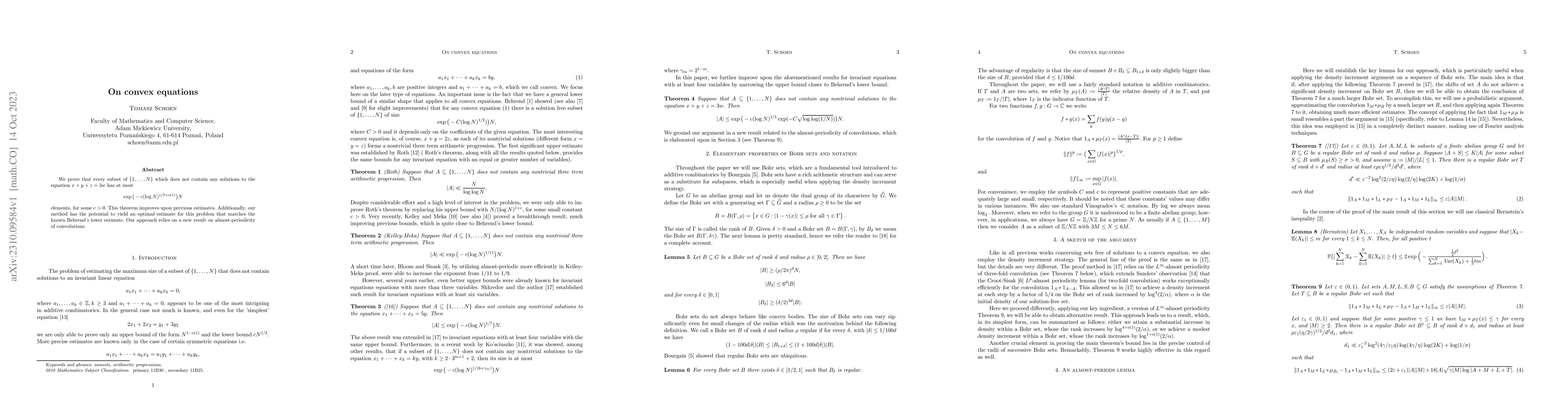 Thumbnail for On convex equations