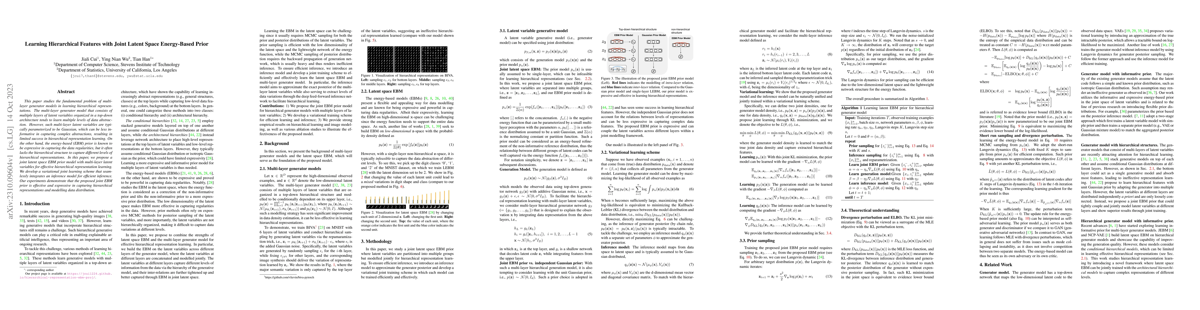 Thumbnail for Learning Hierarchical Features with Joint Latent Space Energy-Based
  Prior
