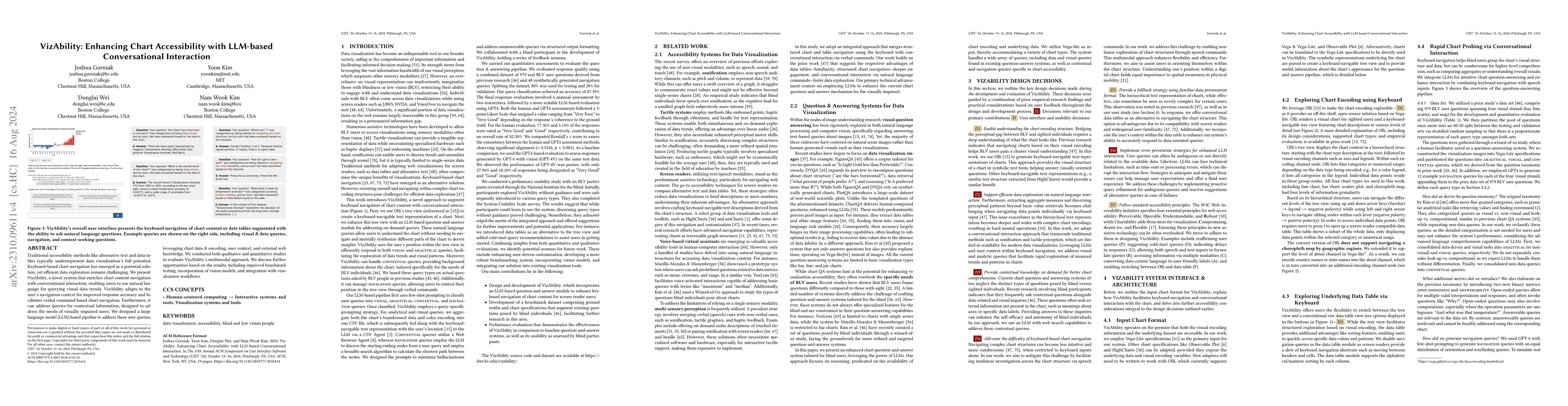 Thumbnail for VizAbility: Enhancing Chart Accessibility with LLM-based Conversational
  Interaction