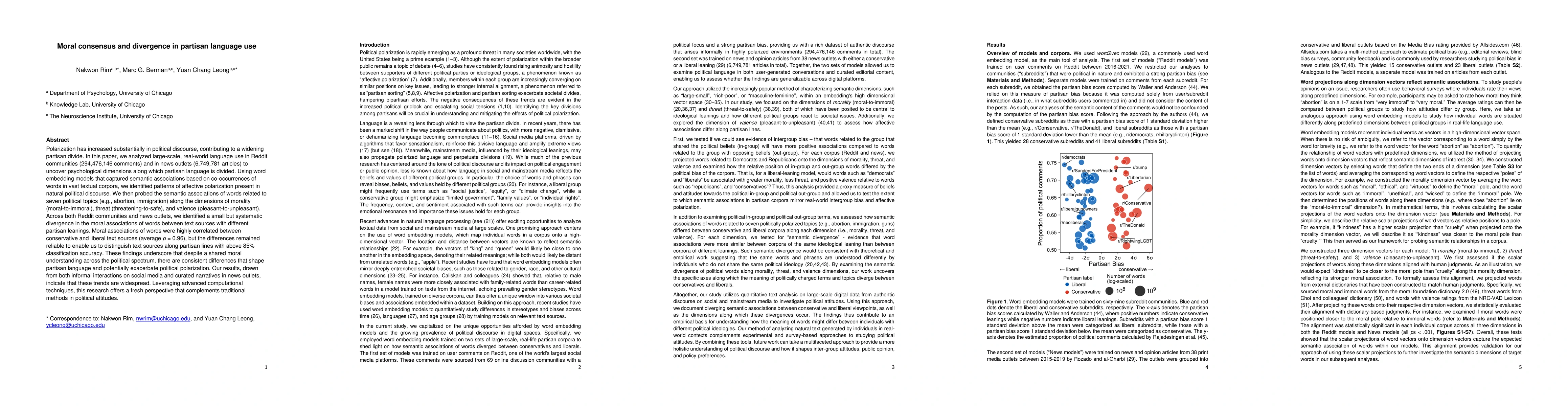 Thumbnail for Moral consensus and divergence in partisan language use