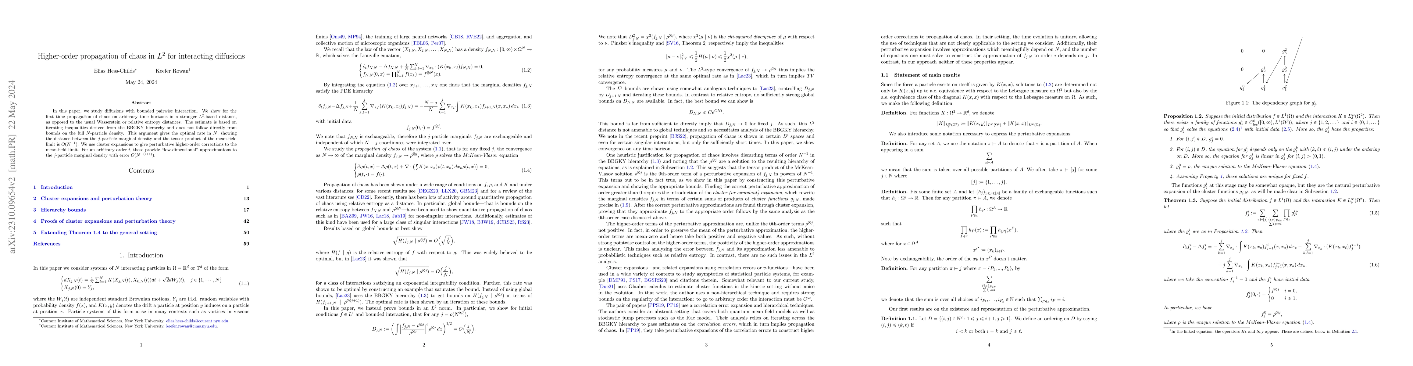 Thumbnail for Higher-order propagation of chaos in $L^2$ for interacting diffusions