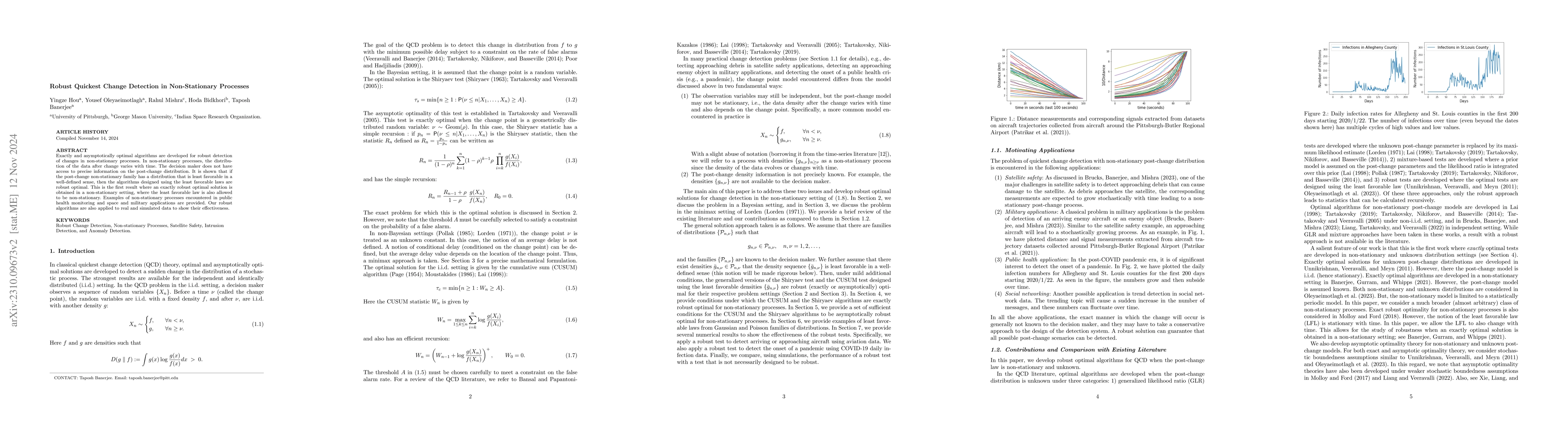 Thumbnail for Robust Quickest Change Detection in Non-Stationary Processes