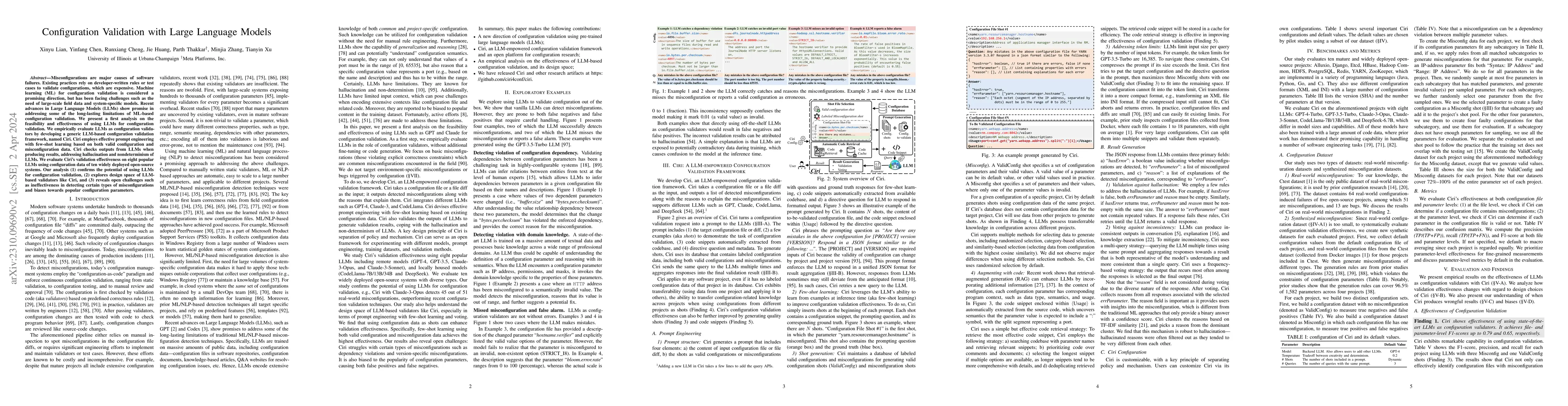 Thumbnail for Configuration Validation with Large Language Models