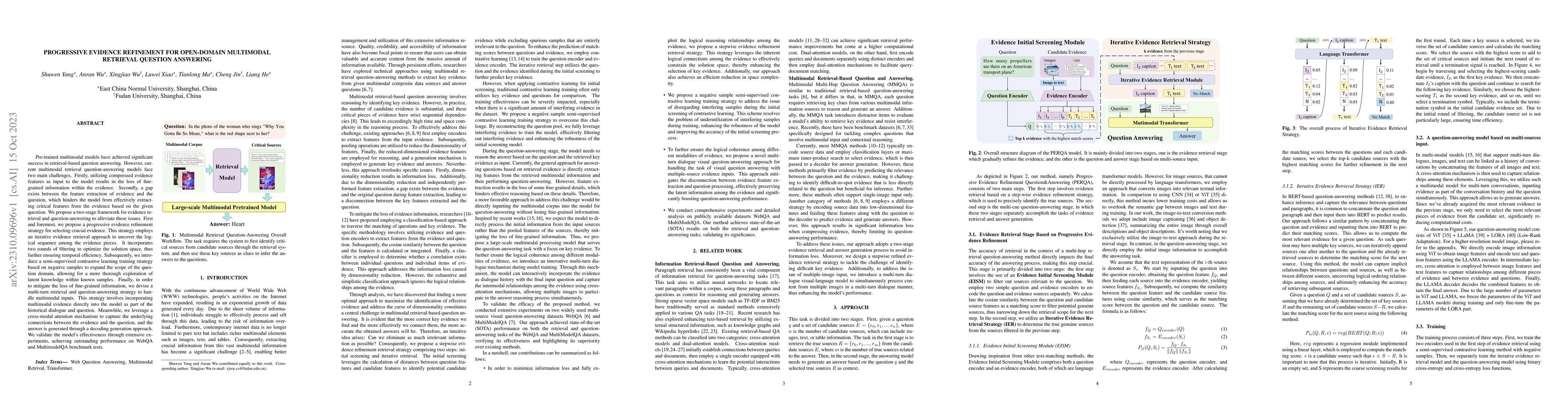 Thumbnail for Progressive Evidence Refinement for Open-domain Multimodal Retrieval
  Question Answering