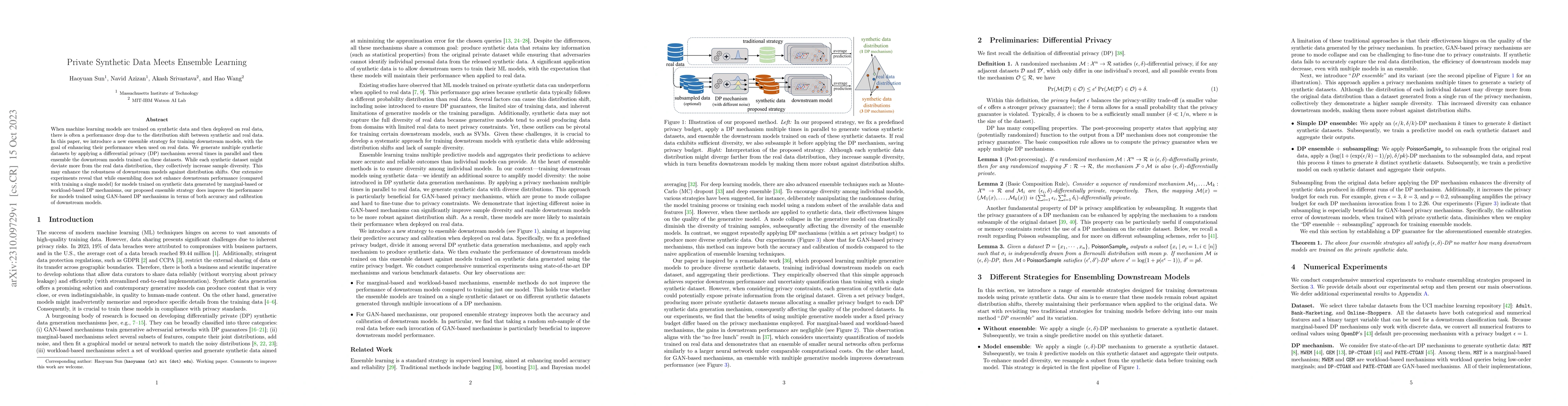 Thumbnail for Private Synthetic Data Meets Ensemble Learning