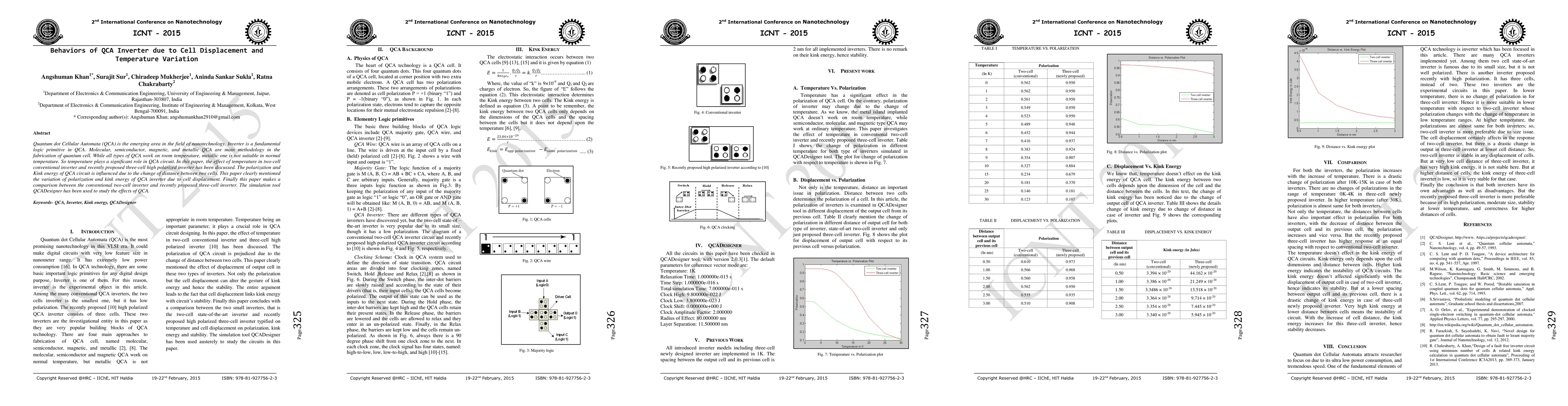 Thumbnail for Behaviors of QCA Inverter due to Cell Displacement and Temperature
  Variation
