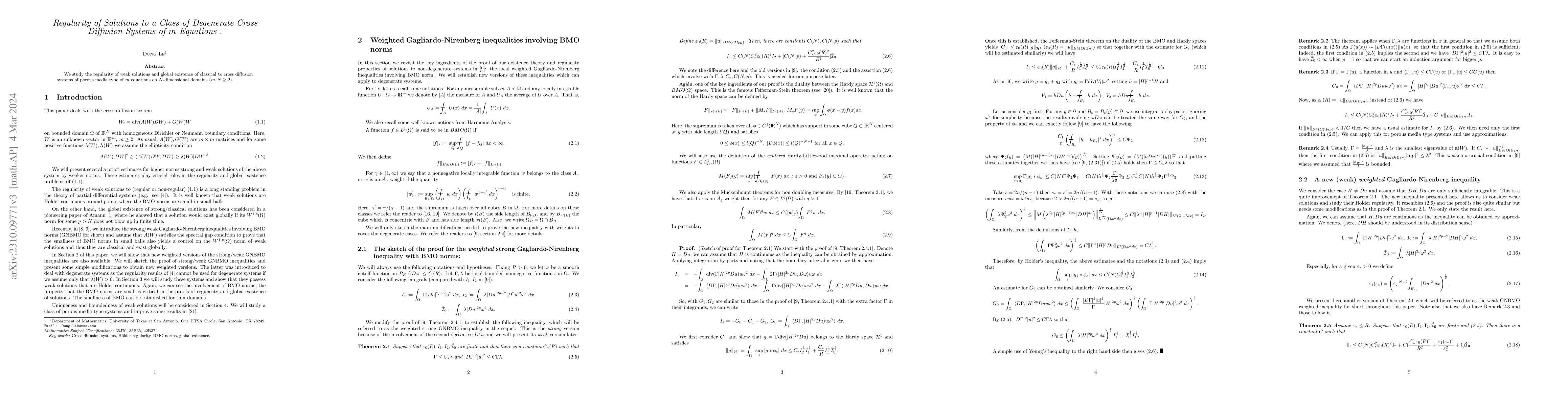 Thumbnail for Regularity of Solutions to a Class of Degenerate Cross Diffusion Systems
  of $m$ Equations