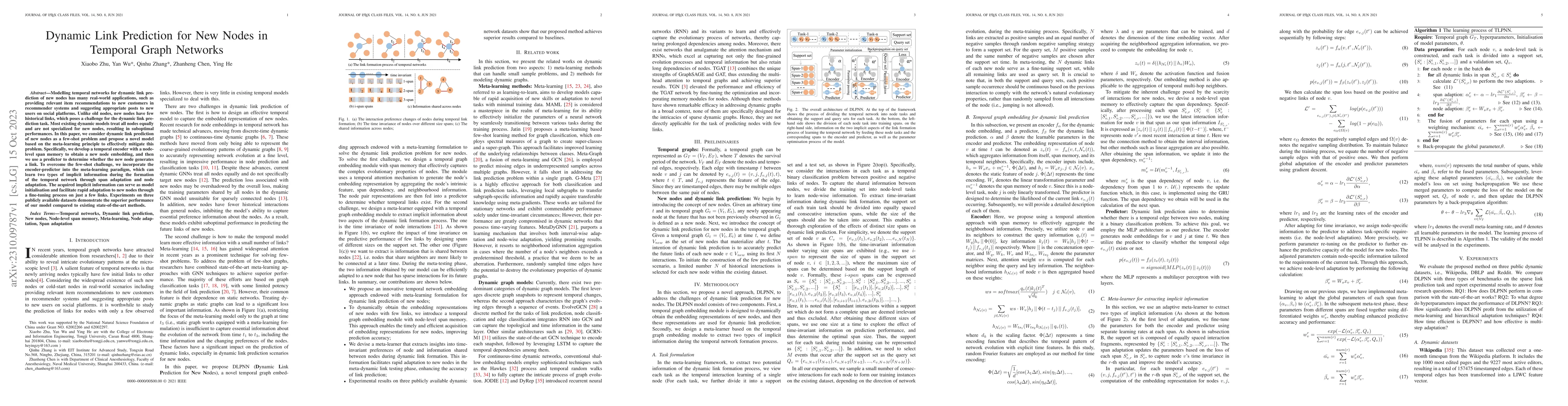 Thumbnail for Dynamic Link Prediction for New Nodes in Temporal Graph Networks