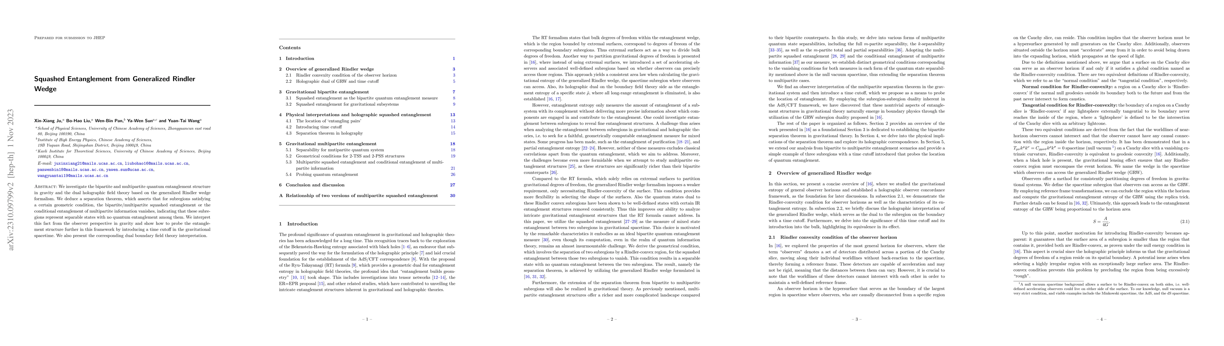 Thumbnail for Squashed Entanglement from Generalized Rindler Wedge