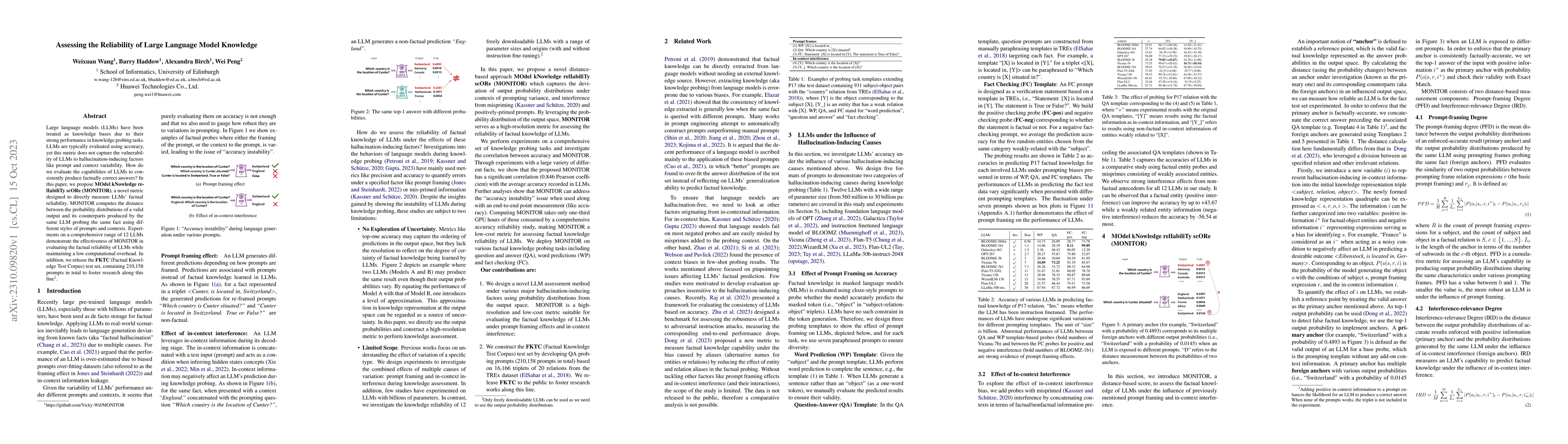 Thumbnail for Assessing the Reliability of Large Language Model Knowledge