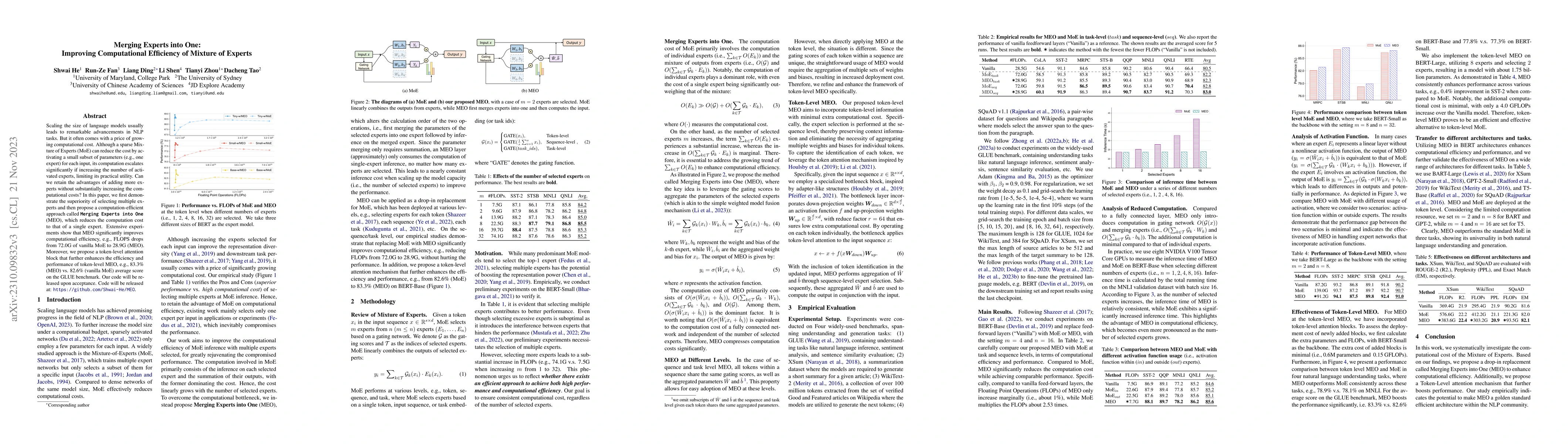 Thumbnail for Merging Experts into One: Improving Computational Efficiency of Mixture
  of Experts