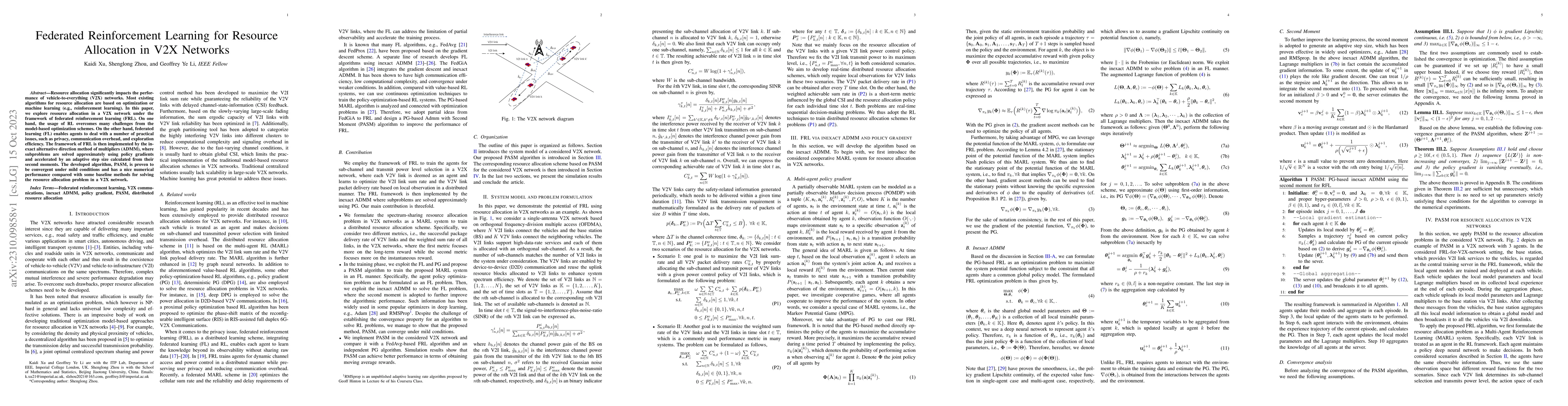 Thumbnail for Federated Reinforcement Learning for Resource Allocation in V2X Networks
