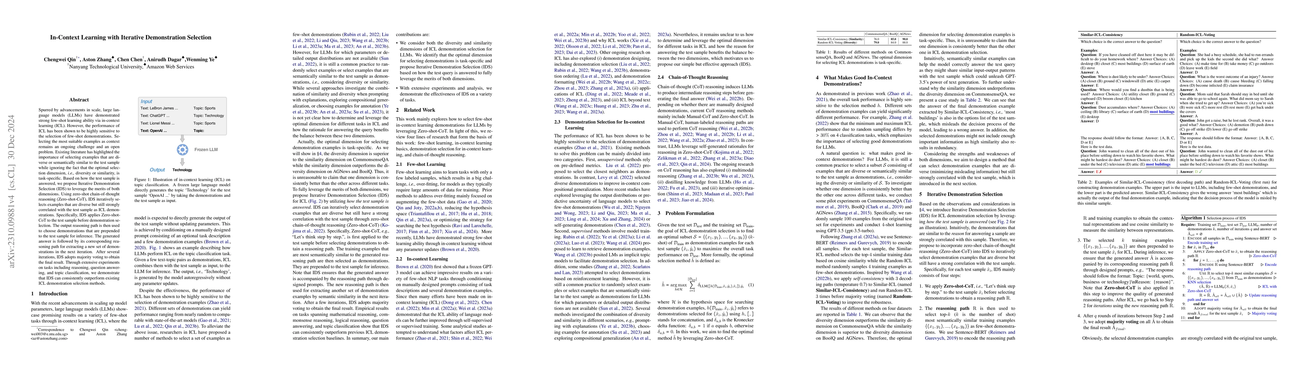Thumbnail for In-Context Learning with Iterative Demonstration Selection