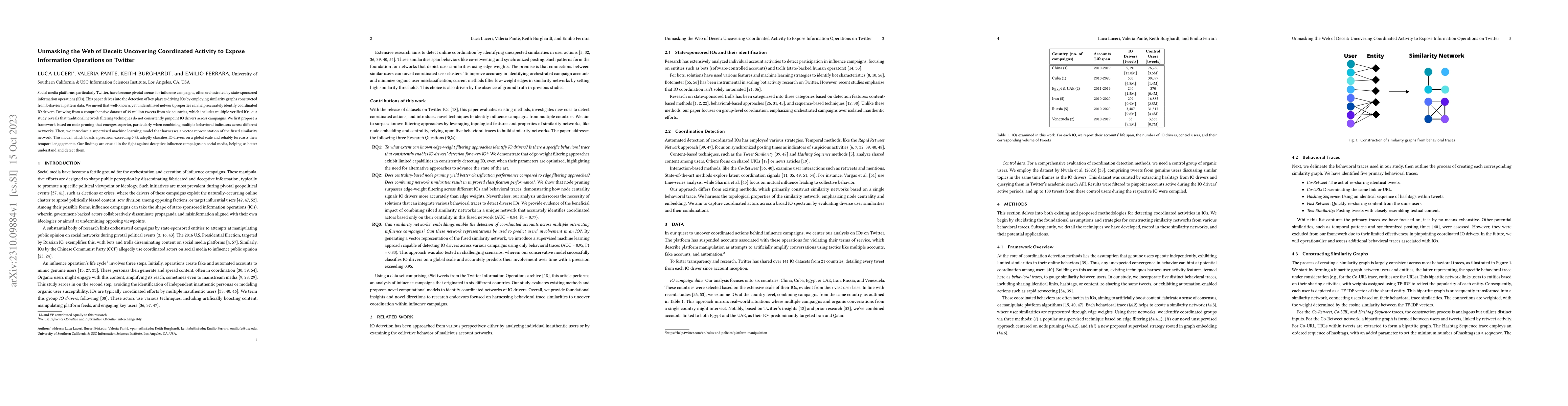 Thumbnail for Unmasking the Web of Deceit: Uncovering Coordinated Activity to Expose
  Information Operations on Twitter