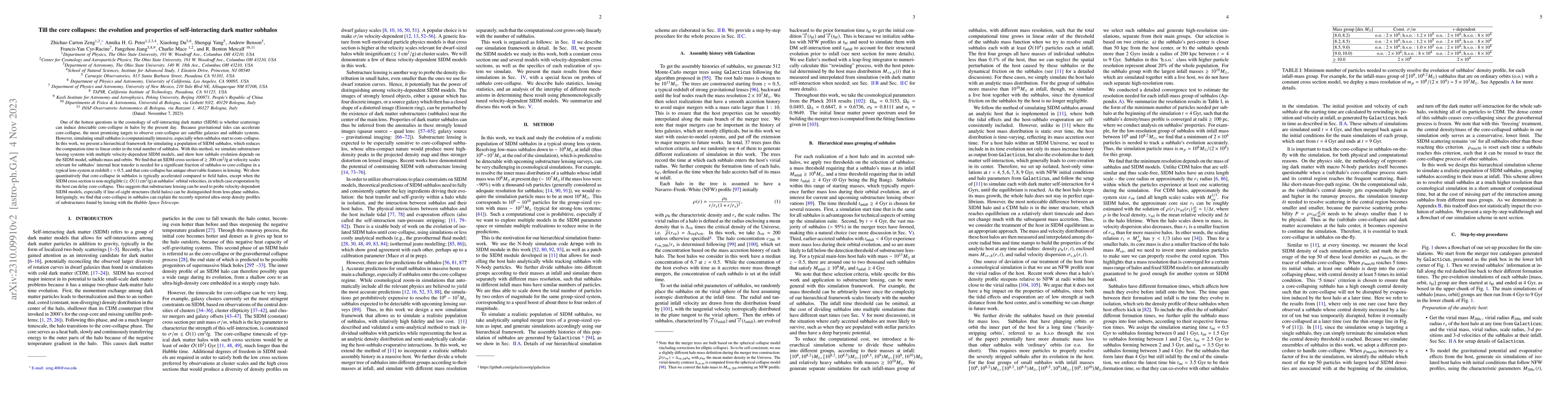 Thumbnail for Till the core collapses: the evolution and properties of
  self-interacting dark matter subhalos