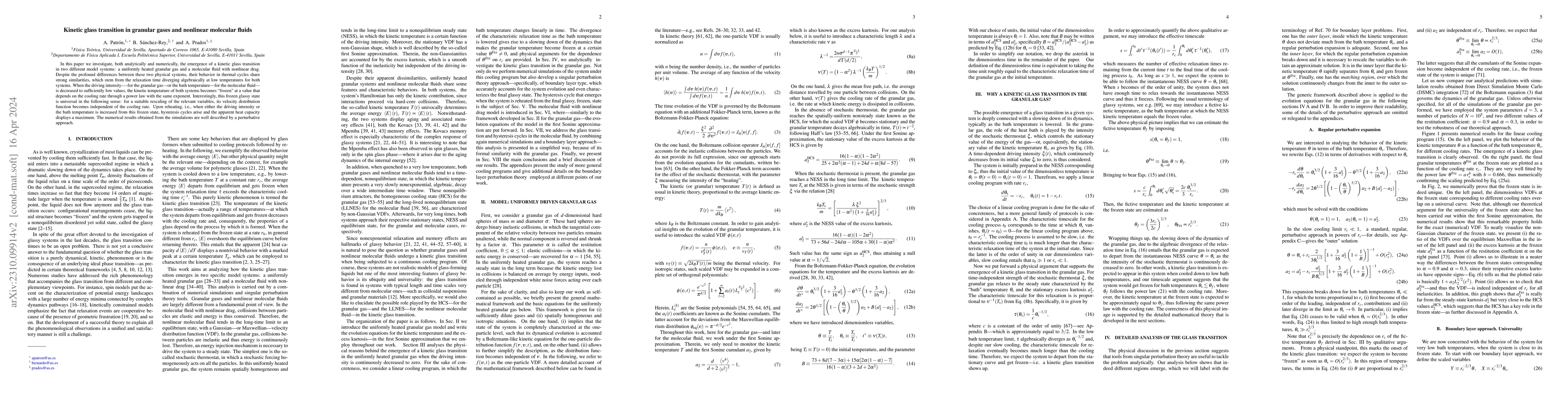 Thumbnail for Kinetic glass transition in granular gases and non-linear molecular
  fluids