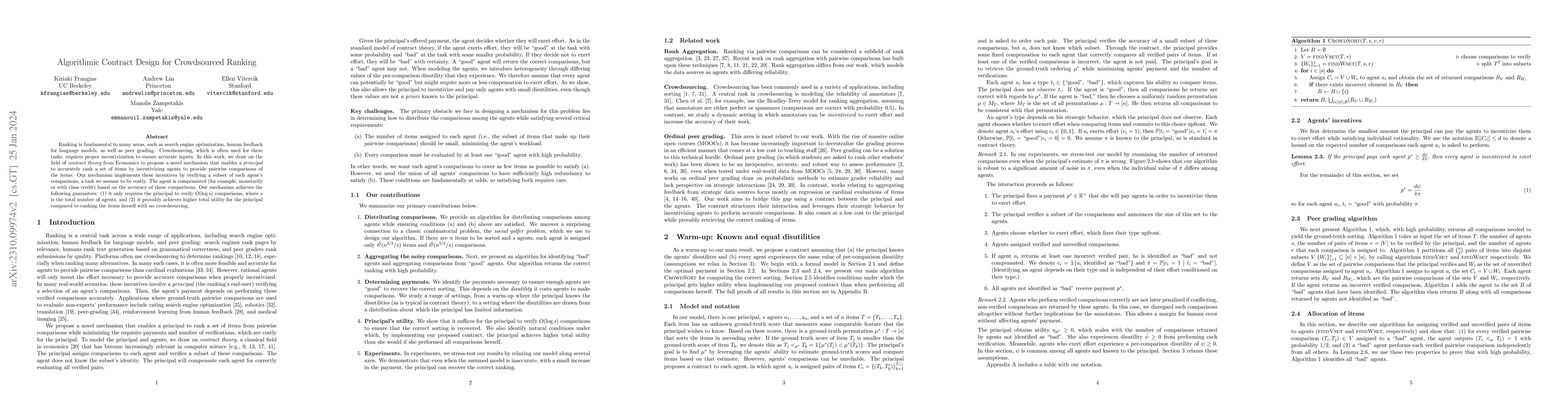 Thumbnail for Algorithmic Contract Design for Crowdsourced Ranking
