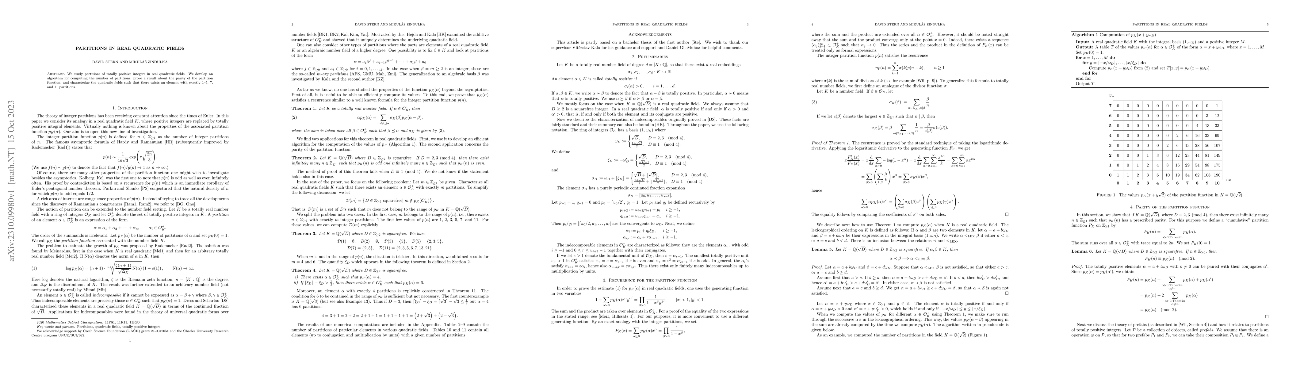Thumbnail for Partitions in real quadratic fields
