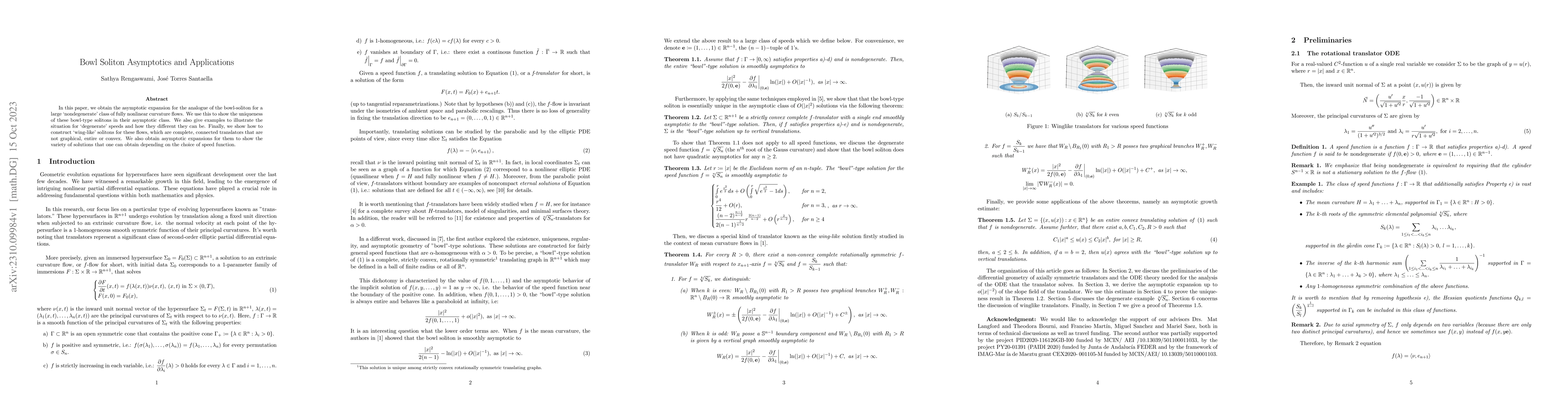Thumbnail for Bowl Soliton Asymptotics and Applications