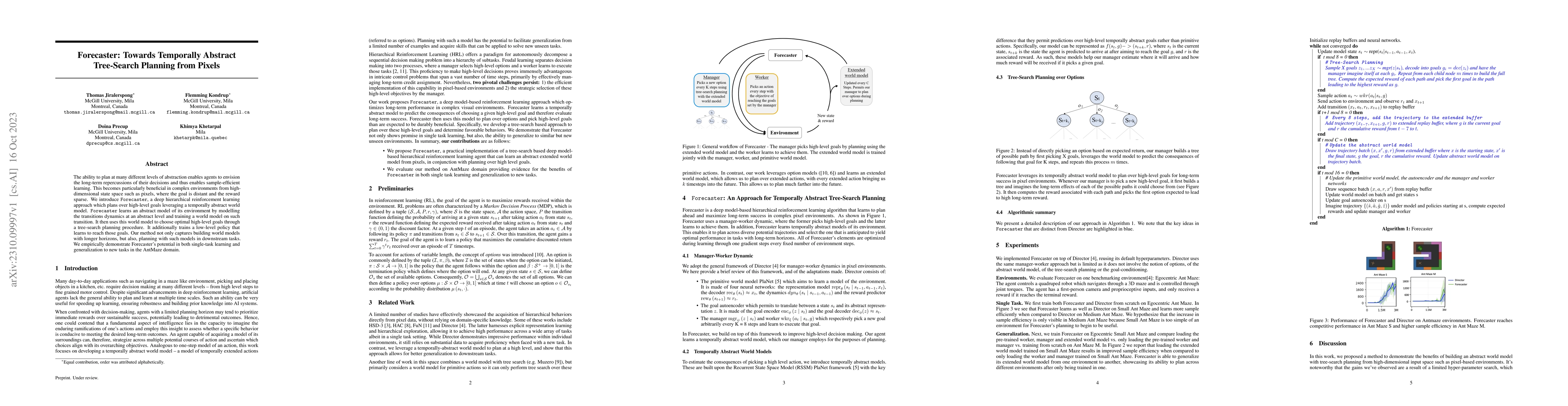 Thumbnail for Forecaster: Towards Temporally Abstract Tree-Search Planning from Pixels