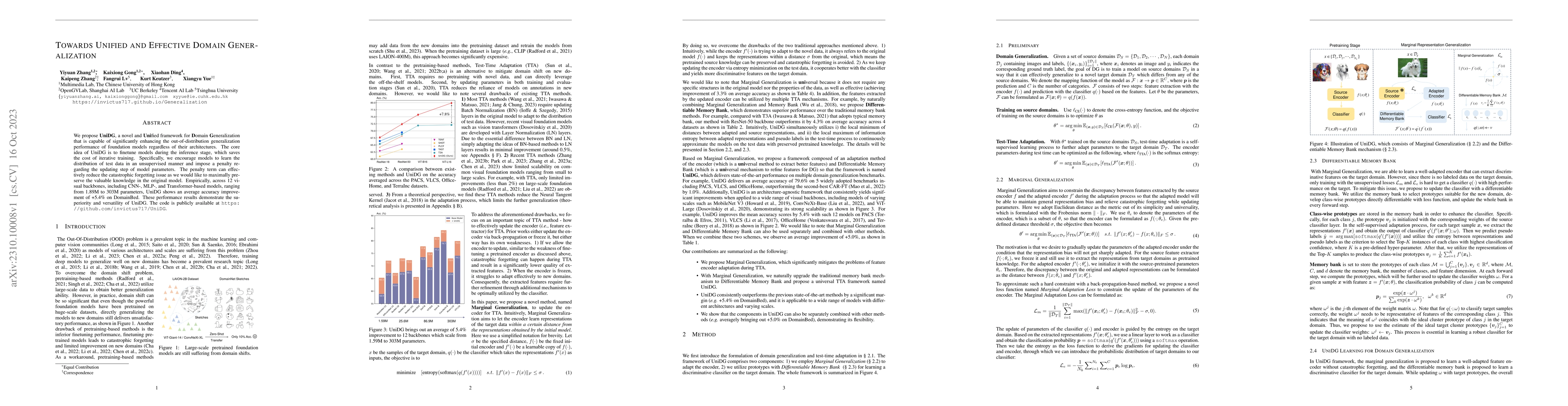 Thumbnail for Towards Unified and Effective Domain Generalization