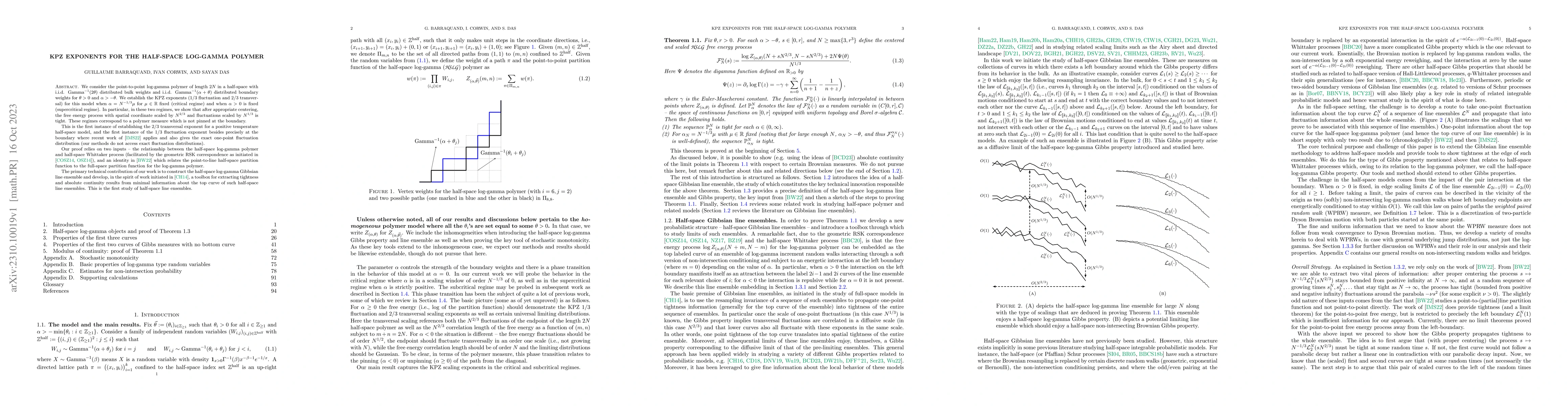 Thumbnail for KPZ exponents for the half-space log-gamma polymer