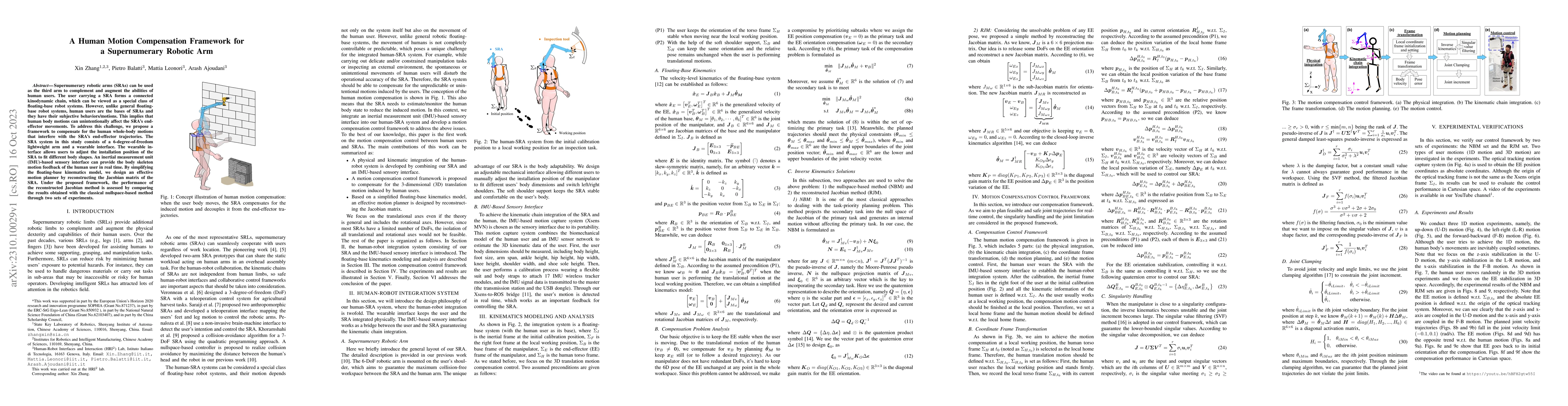 Thumbnail for A Human Motion Compensation Framework for a Supernumerary Robotic Arm