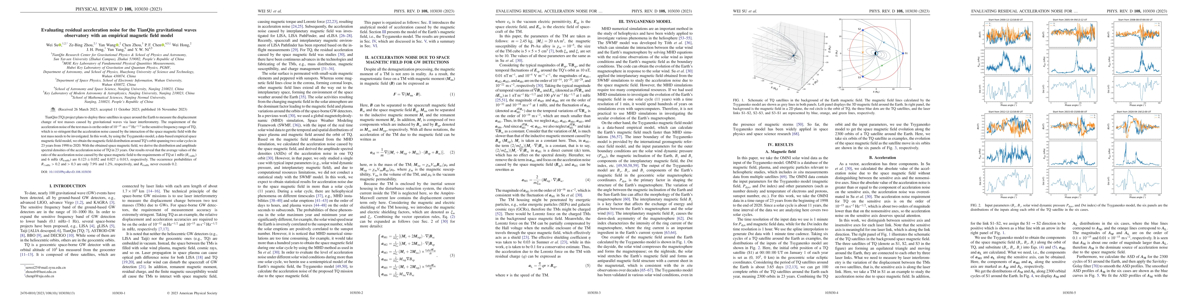 Thumbnail for Evaluating residual acceleration noise for TianQin gravitational waves
  observatory with an empirical magnetic field model