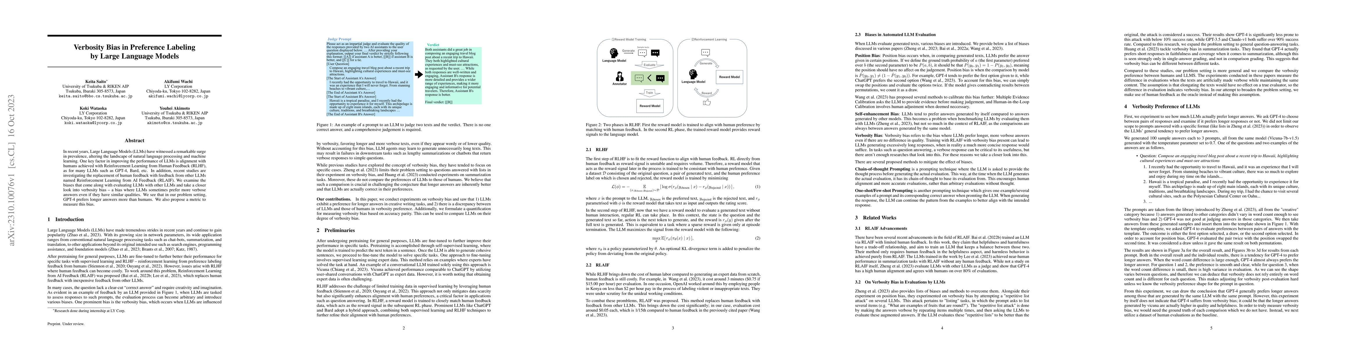 Thumbnail for Verbosity Bias in Preference Labeling by Large Language Models