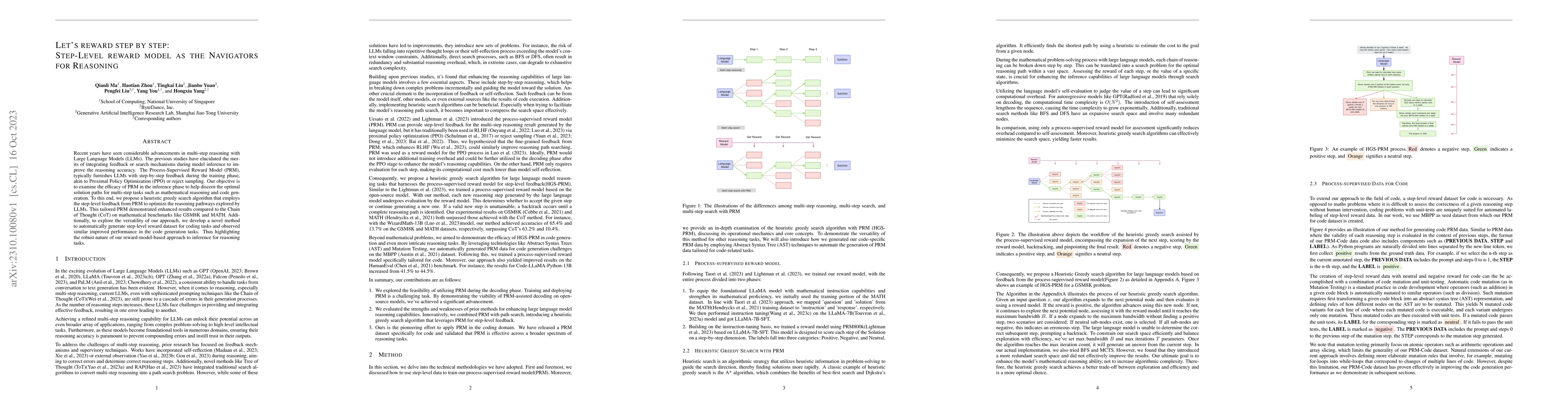 Thumbnail for Let's reward step by step: Step-Level reward model as the Navigators for
  Reasoning