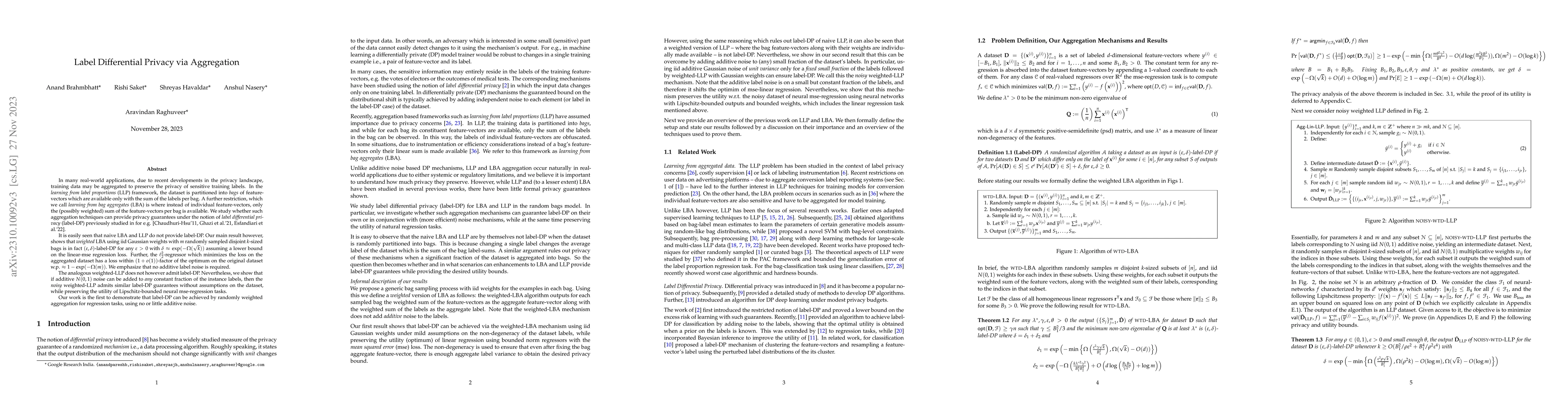 Thumbnail for Label Differential Privacy via Aggregation