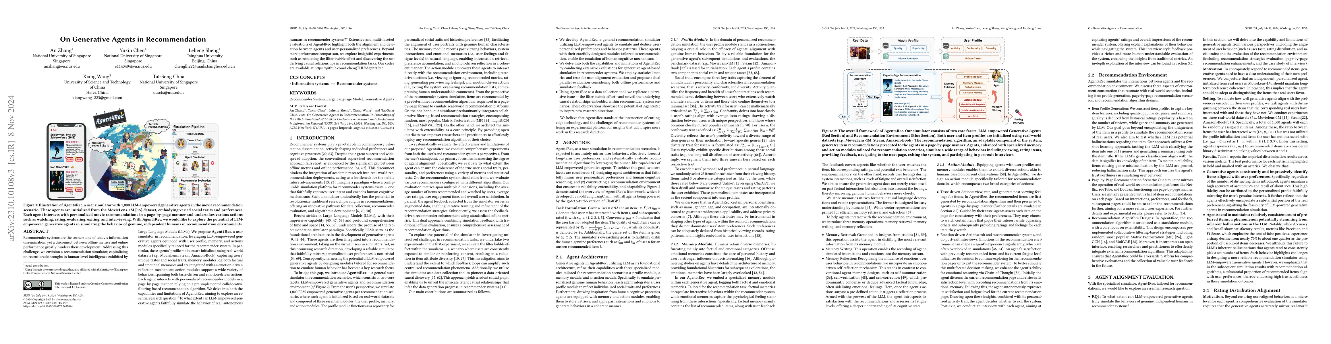 Thumbnail for On Generative Agents in Recommendation