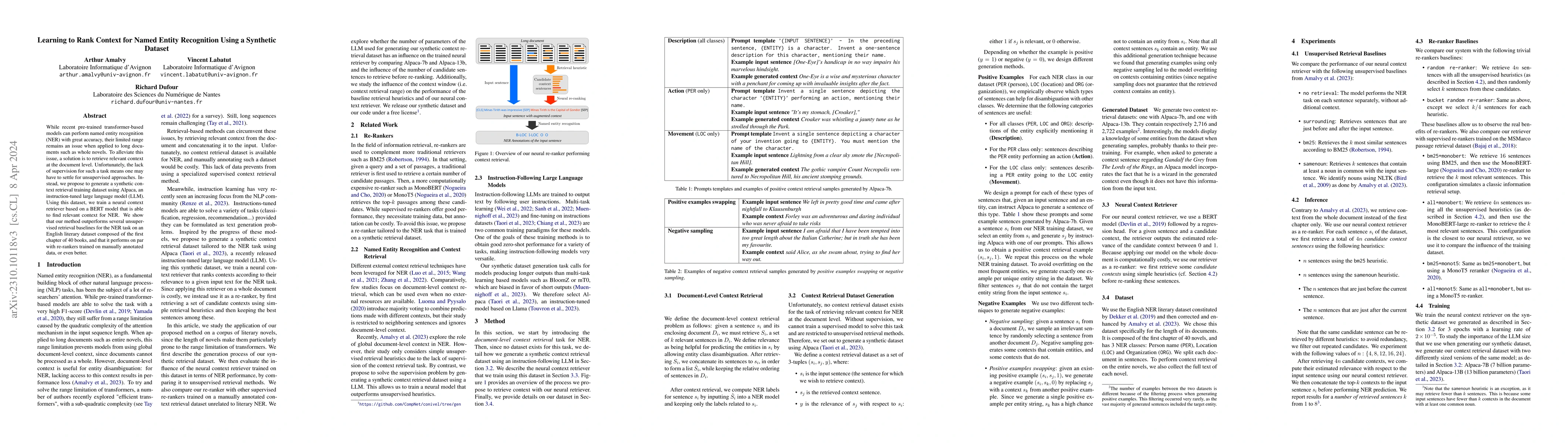 Thumbnail for Learning to Rank Context for Named Entity Recognition Using a Synthetic
  Dataset